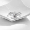MODIAN 1CT D Color Round High Quality Moissanite Ring For Women 925 Sterling Silver Romantic Wedding Engagement Band Jewelry