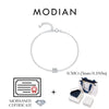 MODIAN D Color Moissanite Bracelet 925 Sterling Silver Classic Minimalist Daily Link Chain Bracelet For Women Fine Jewelry