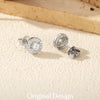 MODIAN Sparkling D Color Moissanite Halo Earrings 925 Sterling Silver Classic Stud Earrings For Women Wedding Fine Jewelry Gift