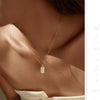 MODIAN D Color Moissanite Rectangle Brand Necklace 925 Sterling Silver Trendy Stackable Pendant Necklaces For Women Fine Jewelry