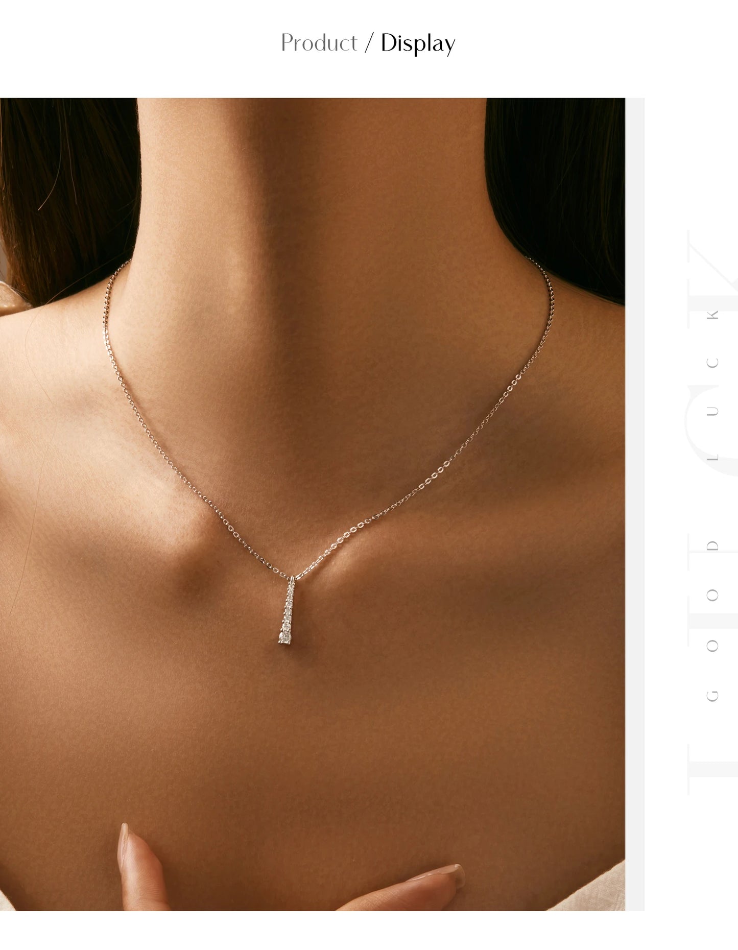 MODIAN Minimalist D Color Moissanite Necklace Prong Setting Lab Diamond For Women 925 Sterling Silver Pendant Necklace Jewelry