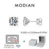 MODIAN D Color 1CT Moissanite Stud Earrings 925 Sterling Silver Wedding Engagement Lab Created Diamond Jewelry For Women Gift