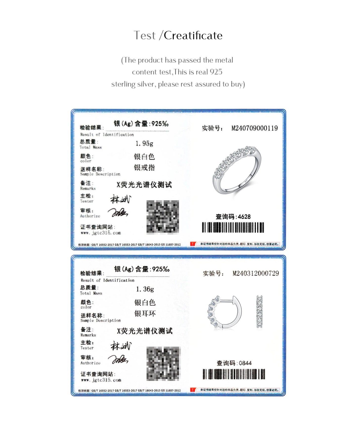 MODIAN D Color Moissanite 925 Sterling Silver Luxury Sparkle Geometric Hoop Earrings Ring For Women Wedding Fine Jewelry Set