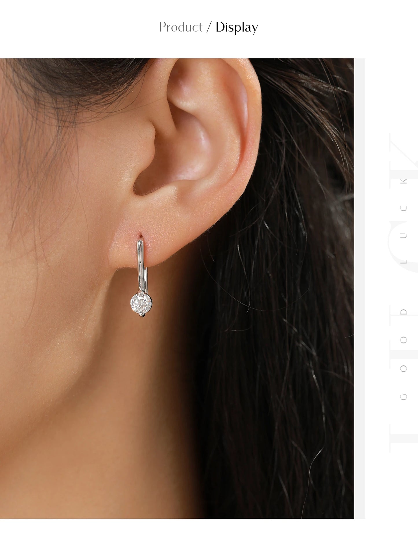 MODIAN Sparkling D Color Moissanite Drop Earrings 925 Sterling Silver Classic Geometric Dangle Earrings For Women Fine Jewelry