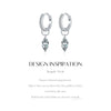 MODIAN 0.5Ct D Color Rhombic Moissanite Ear Buckles 925 Sterling Silver Luxury Shiny Hoop Earrings for Women Wedding Jewelry