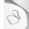 MODIAN D Color Moissanite Lab Diamond Rings 925 Sterling Silver Irregular Line Stackable Fashion Ring For Women Fine Jewelry