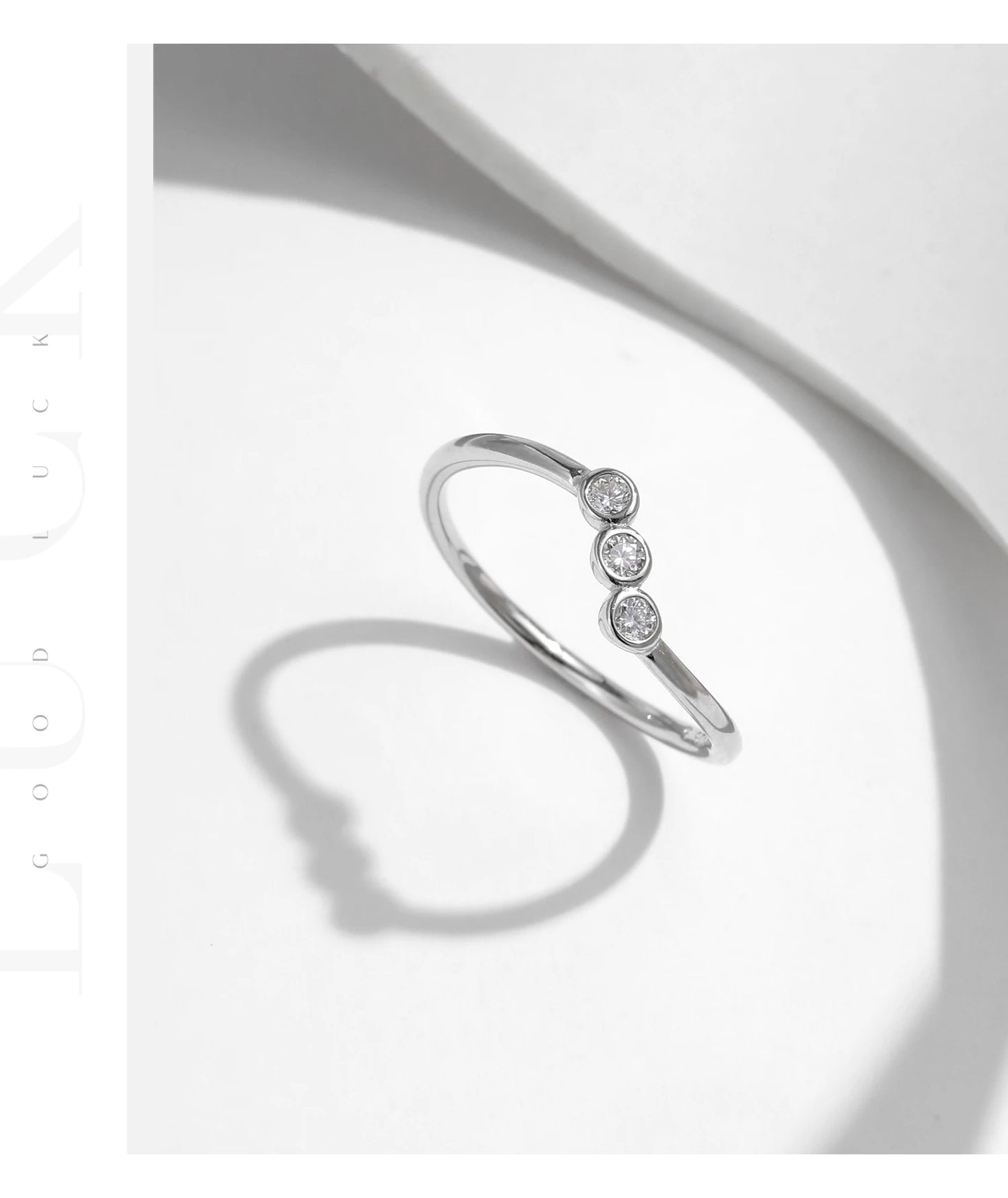 MODIAN D Color Moissanite Lab Diamond Rings 925 Sterling Silver Irregular Line Stackable Fashion Ring For Women Fine Jewelry