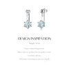 MODIAN D Color VVS1 Round Teal Moissanite Ear Climbers 925 Sterling Silver Luxury Trendy Stud Earrings For Women Fine Jewelry