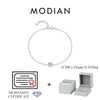 MODIAN D Color Moissanite Bracelet 925 Sterling Silver Classic Minimalist Daily Link Chain Bracelet For Women Fine Jewelry