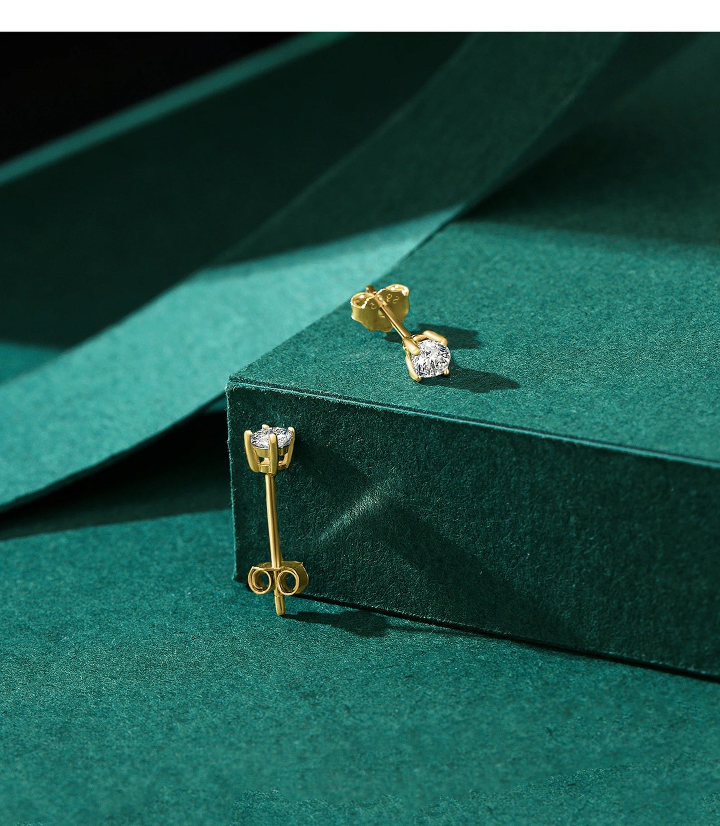 Modian Moissanite Gemstone Clear D Color 925 Sterling Silver Small Tiny Dazzling Stud Earrings For Women Wedding Fine Jewelry