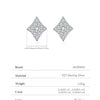 MODIAN Sparkling Rhombus Moissanite Ear Studs 925 Sterling Silver Trendy Stackable Stud Earrings For Women Daily OL Fine Jewelry