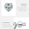 MODIAN 3 Sizes Heart Moissanite Ear Studs 925 Sterling Silver Dazzling Stackable Fashion Stud Earrings For Women Fine Jewelry
