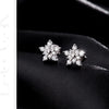 MODIAN D Color Dazzling Moissanite Earrings 925 Sterling Silver Trendy Cute Snowflake Stud Earrings For Women Fine Jewelry