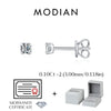 MODIAN 3MM-5MM Size D Color Moissanite 925 Sterling Silver Classic Simple Round Stud Earrings For Women Fine Stackable Jewelry