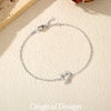 MODIAN D Color Moissanite 925 Sterling Silver Sweet Romantic Irregular Heart Link Chain Bracelet For Women Fine Jewelry