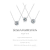 MODIAN Square & Round Halo Moissanite 925 Sterling Silver Pendant Necklace D Color VVS1 Lab Diamond Necklace For Women Jewelry