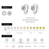 MODIAN 1CT/2CT D Color Moissanite Ear Buckle 925 Sterling Silver Classic Round Hoop Earrings For Women Fine Wedding Jewelry