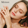 MODIAN Exquisite D Color Round Moissanite Finger Rings 925 Sterling Silver Classic Twinkling Wedding Jewelry For Women Gifts