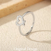MODIAN Sparkling D Color Moissanite 925 Sterling Silver Rings Irregular Hollow Heart Finger Rings For Women Fine Jewelry