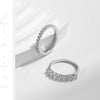 MODIAN Moissanite Wedding Band 925 Sterling Silver Ring Platinum Plated Lab Diamond Stackable Crown Jewelry For Women Gifts