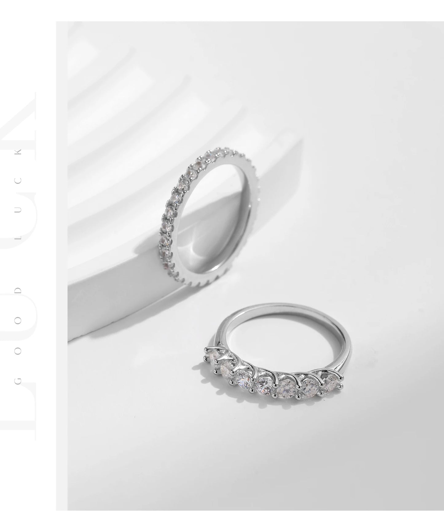 MODIAN Moissanite Wedding Band 925 Sterling Silver Ring Platinum Plated Lab Diamond Stackable Crown Jewelry For Women Gifts