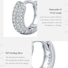 MODIAN D Color Sparkling Moissanite Ear Buckle 925 Sterling Silver Luxury Circle Hoop Earrings For Women Wedding Fine Jewelry