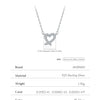 MODIAN D Color Moissanite Necklaces 925 Sterling Silver Exquisite Sweet Irregular Heart Pendant Necklace For Women Fine Jewelry