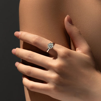 MODIAN 2ct D Color VVS1 Clarity Moissanite 925 Sterling Silver Dazzling Classic Crown Rings For Women Wedding Fine Jewelry