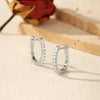 MODIAN D Color Moissanite U Shape Hoop Earrings 925 Sterling Silver Exquisite Elegant Ear Buckle For Women Daily Fine Jewelry