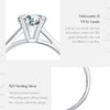 MODIAN 1CT D Color Round High Quality Moissanite Ring For Women 925 Sterling Silver Romantic Wedding Engagement Band Jewelry