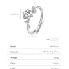 MODIAN 1CT Moissanite Ring 925 Sterling Silver Delicate Flower Six Claws Lab Created Diamond Rings For Women Wedding Jewelry