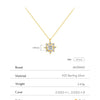 MODIAN 0.5 Carat Moissanite Necklace D color VVS1 Lab Diamond Snowflake Necklace For Women 925 Sterling Silver Jewelry