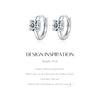 MODIAN 1CT/2CT D Color Moissanite Ear Buckle 925 Sterling Silver Classic Round Hoop Earrings For Women Fine Wedding Jewelry