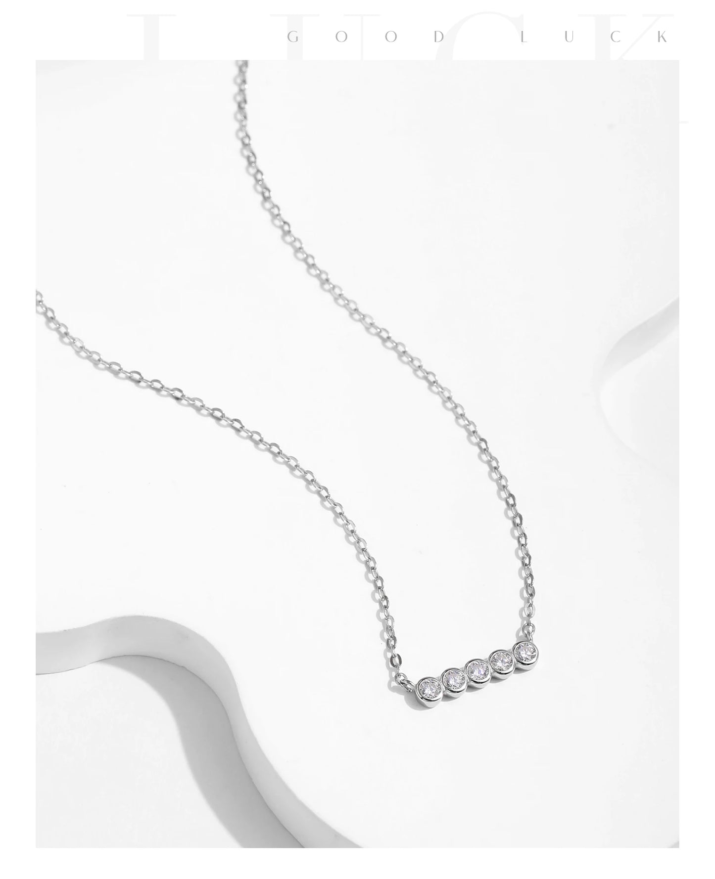 MODIAN D Color Moissanite 925 Sterling Silver Stackable Pendant Necklaces Lab Diamond Link Chain Jewelry For Women Luxury Gift