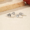 MODIAN 3 Sizes Heart Moissanite Ear Studs 925 Sterling Silver Dazzling Stackable Fashion Stud Earrings For Women Fine Jewelry