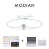 MODIAN 0.5CT Moissanite Bracelet 925 Sterling Silver Classic Link Chain Charms Bracelets For Women Luxury Wedding Jewelry
