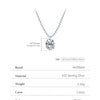 MODIAN 1.5 Carat Oval Moissanite Pendant 925 Sterling Silver Simple Beads Chain Pendant Necklace For Women Daily Fine Jewelry