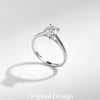 MODIAN 1CT D Color Round High Quality Moissanite Ring For Women 925 Sterling Silver Romantic Wedding Engagement Band Jewelry