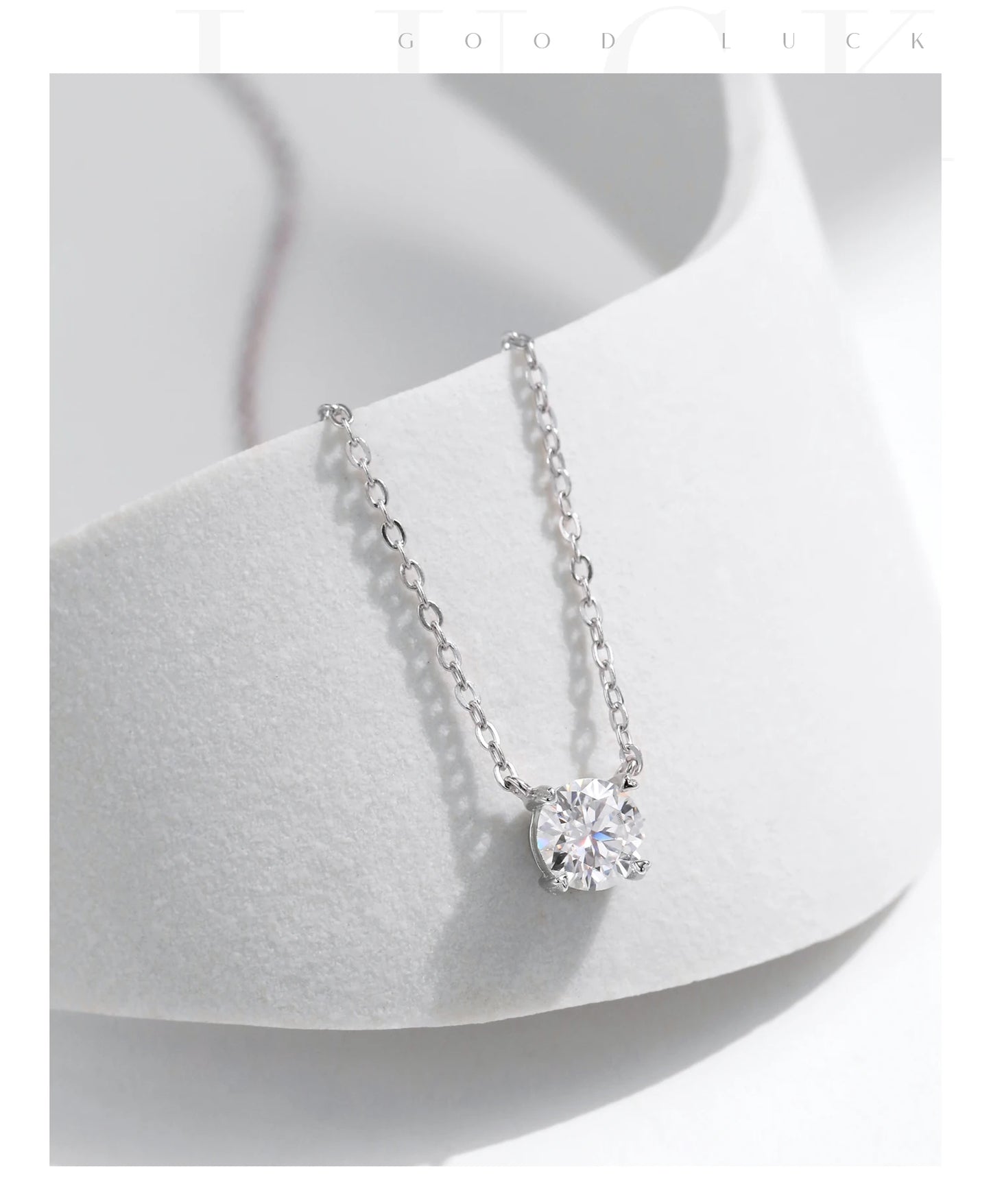 MODIAN Moissanite Pendant Necklace D Color 0.8CT Lab Diamond For Women Wedding Engagement 925 Sterling Silver Fine Jewelry Gift