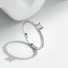 MODIAN D Color Moissanite Ring Delicate Square 925 Sterling Silver Lab Diamond Ring For Women Wedding Statement Jewelry