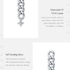 MODIAN D Color Moissanite Link Chain Stud Earrings 925 Sterling Silver Exquisite Trendy Earrings For Women Vacation Fine Jewelry