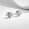MODIAN 1.00CT Moissanite Earrings For Women 925 Sterling Silver Classic Round Prong Setting D Color Lab Diamonds Wedding Jewelry