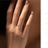 MODIAN D Color Round Moissanite Ring 925 Sterling Silver Small Charms Sparkling Finger Rings For Women Wedding Jewelry Gift