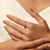 MODIAN D Color Heart  Moissanite Wedding Rings 925 Sterling Silver Luxury Halo Classic Rings For Women Dating Fine Jewelry