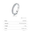 MODIAN Dazzling D Color Rectangle Moissanite Stackable Rings 925 Sterling Silver Eternity Band Rings For Women Fine Jewelry