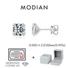 MODIAN D Color 1CT Moissanite Stud Earrings 925 Sterling Silver Brilliant Round Cut Lab Created Diamond Jewelry For Women