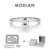 MODIAN Emerald Cut D Color Square Moissanite 925 Sterling Silver Classic Finger Rings For Women Wedding Statement Jewelry