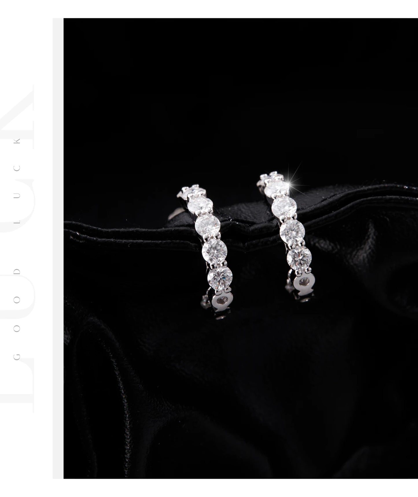 MODIAN D Color C Shape Moissanite Earrings 925 Sterling Silver Charming Dazzling Hoop Earrings For Women Wedding Fine Jewelry