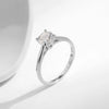 MODIAN 1CT D Color Round High Quality Moissanite Ring For Women 925 Sterling Silver Romantic Wedding Engagement Band Jewelry