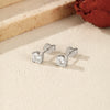 MODIAN 3MM-5MM Size D Color Moissanite 925 Sterling Silver Classic Simple Round Stud Earrings For Women Fine Stackable Jewelry